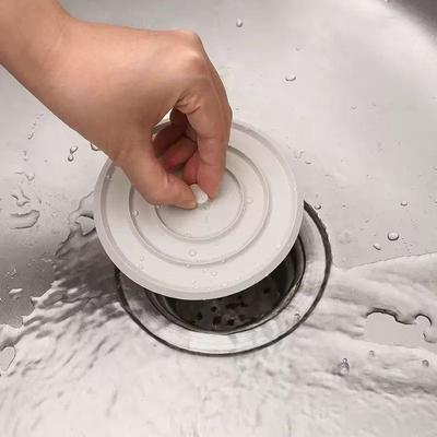 1pc Silicone Bathtub Stopper | Flat Suction Sink Stopper, Hair Stopper, Corrosion Resistant - TIGERPOWER