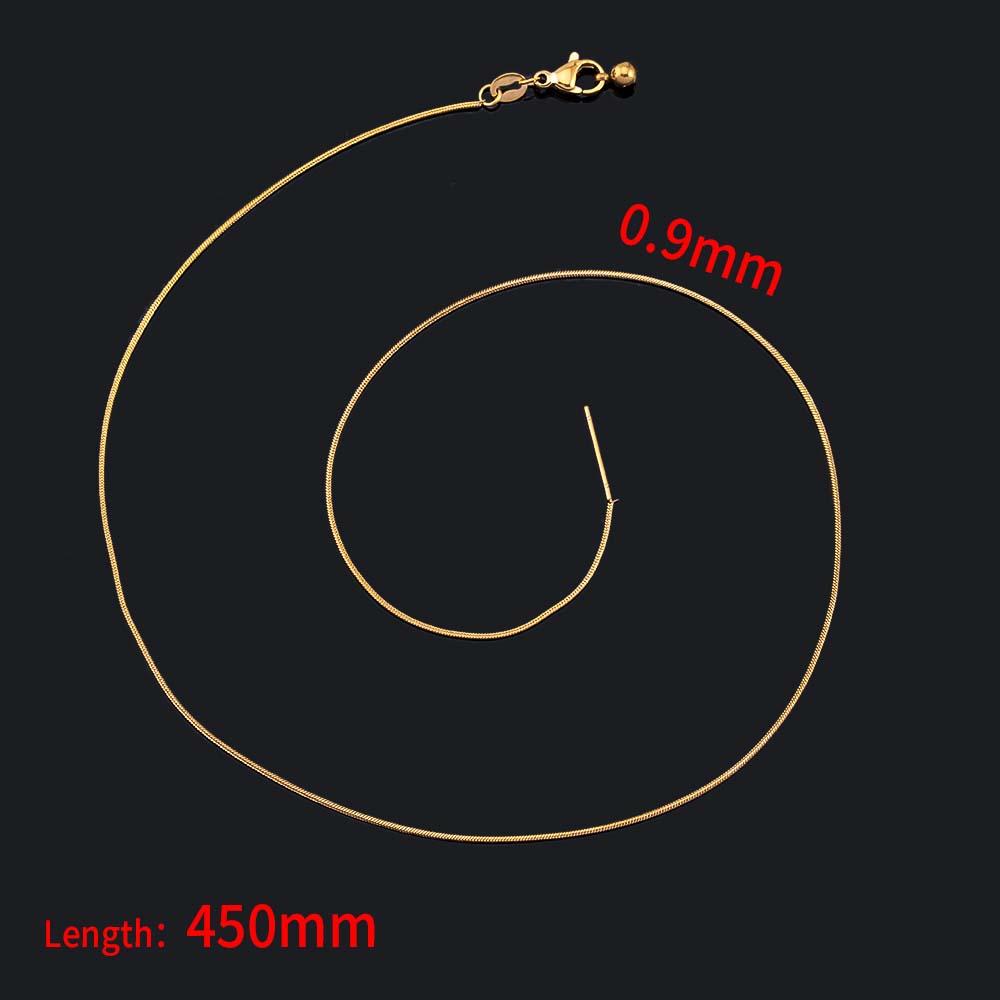 1pc Stainless Steel Semi-finished Link Chain Lobster Clasp Adjustable Stick with Silicon Bead Necklace Parts Jewelry Making