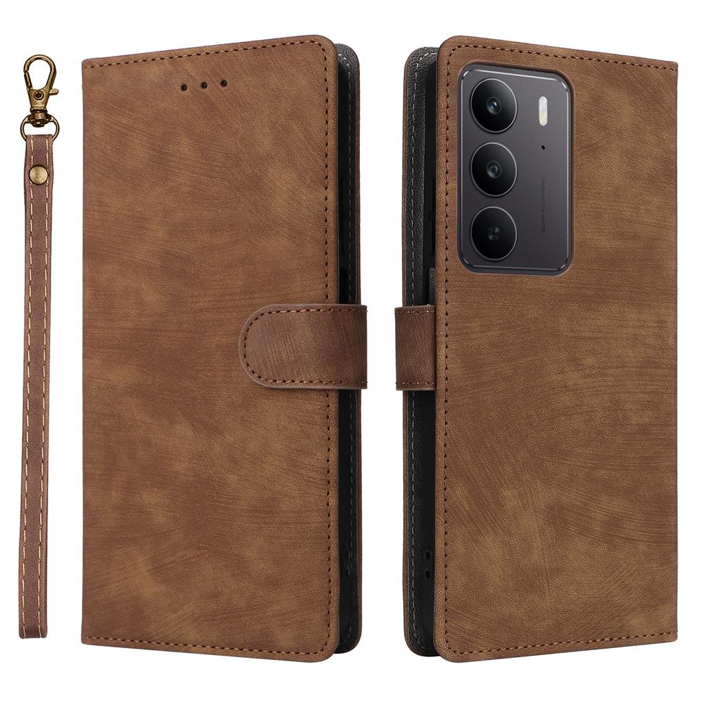 Wallet Phone Case for Realme 14x 5G/V60 Pro 5G/C75 4G RFID Blocking PU Leather Cover Stand View