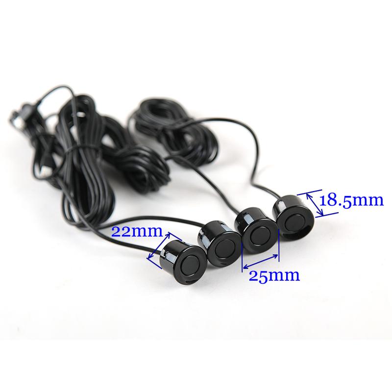Sinovcle Car Parking Sensor Parktronic 4 Sensors 22 mm With Buzzer Reverse Backup Radar Buzzer System 8 Colors 12V