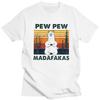 Anpassade Pew Pew Madafakas Roliga Llama T-shirts Herr 100% Bomull T-shirts Kortärmad Casual T-shirt Kläder
