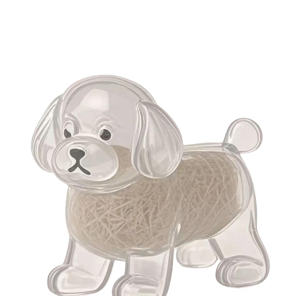 Clear Pet Hair Memorial Keepsakes Pendant Charm Portable Dog Shape Furs Collector Keychain For Key Or Bag Attachments