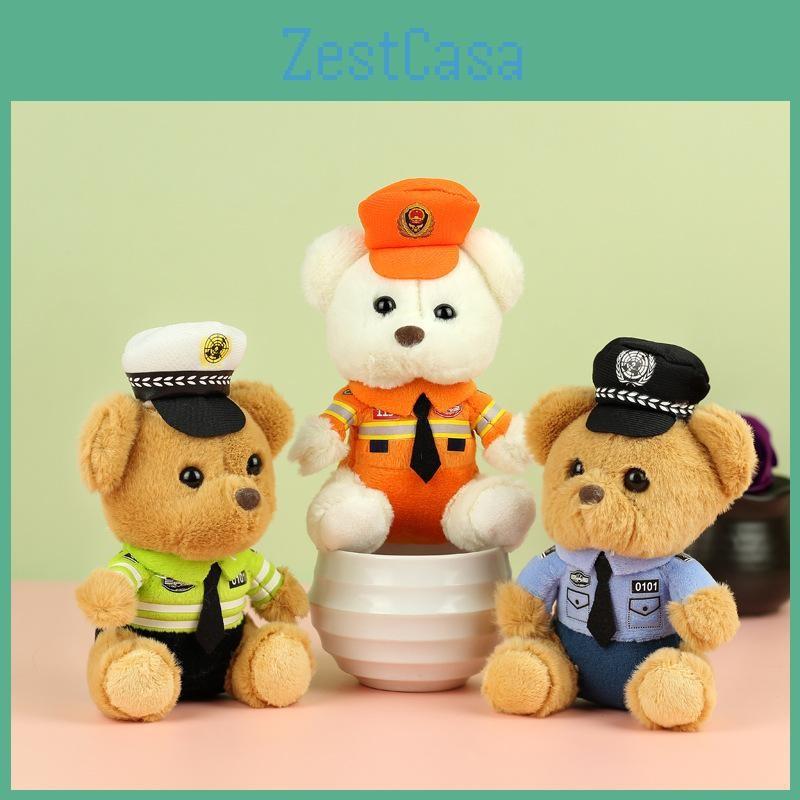 Police Delightful Traffic Teddy Bear Plush Toy Keychain For Cars And Bikes