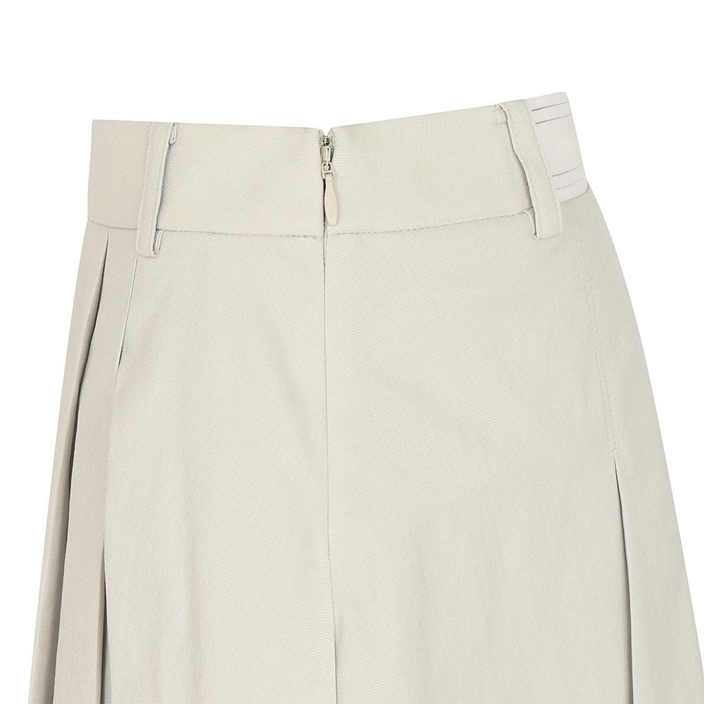MALBON GOLF Variation Pleated Belted Skirt Beige (Woman)
