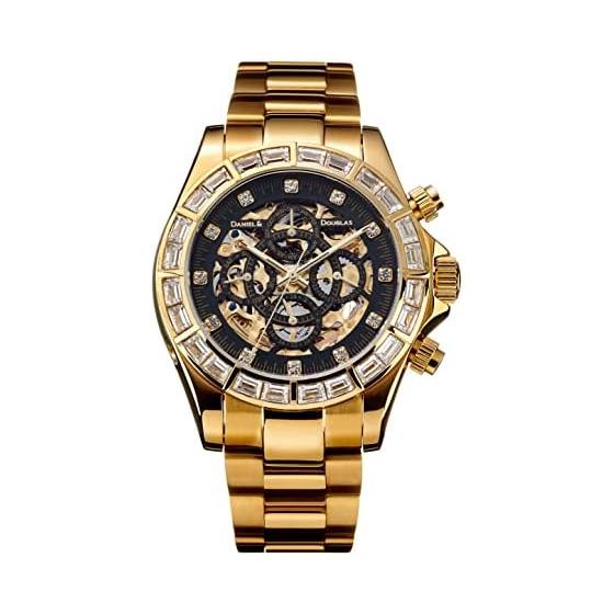 Daniel & Douglas Watch DD8802DG-BK3 Automatic Men s Gold Black DANIEL&DOUGLAS Mechanical Automatic Winding