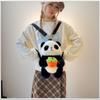 Kawaii Panda Plush Backpack Cute Animal Plushie Bag Women Crossbody Fur Soft Shoulder Bag For Travel Party Female Birthday Gift