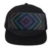 Programmable Cap 16x32 Dots Color LED Display Screen BT Mobile APP Control Editable Cotton Smart Hat Adjustable Size