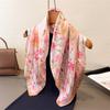 Floral Print Silk Square Scarf Women Neckerchief Female Foulard Headscarf Hijab Bandana Soft Hand Bag Ribbon Decorate Neck Ties