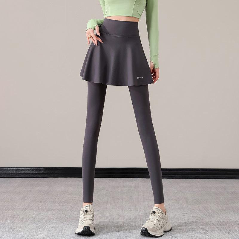 

Женский костюм для йоги: 2024 Высококачественные осенне-зимние брюки-юбка для пилатеса и фитнеса L