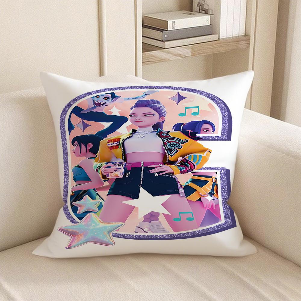 KPop Demon Hunters anime Style 26 letters popular Character Pillowcase fashion Home Decoration Items
