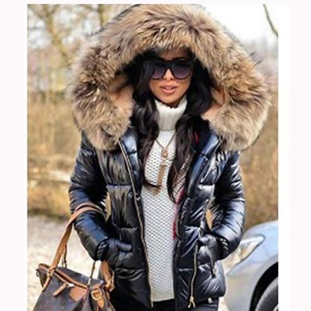 Mode Frauen Winter Hals Mit Kapuze Daunen Warmen Mantel Daunenjacke Windjacke Mantel