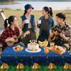 4 Pack Camping Tablecloth Campfire Theme Birthday Party Table Cloth Camp Party Decorations Nature Hunting Table Covers for Forest Adventure Picnic