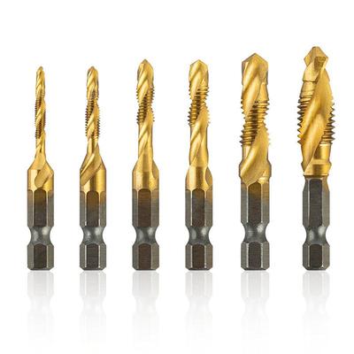 Yunbei Titanium-Plated High-Speed Steel Spiral Tap Drill with Hexagonal Shank
