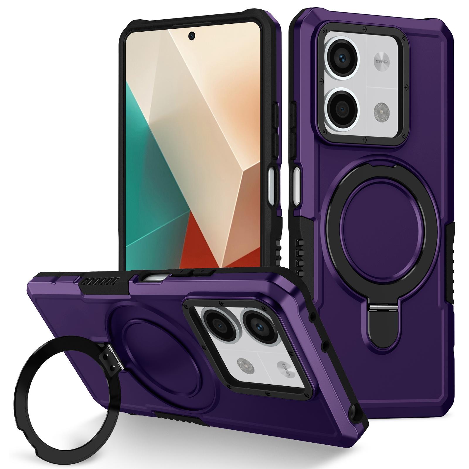 

For Xiaomi Redmi Note 13 5G Case Ring Holder Kickstand TPU+PC Phone Cover A