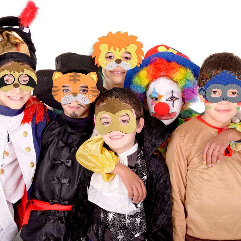 15 Stück Tiermasken Filz Tier-Thema Geburtstagsparty Dekoration Cartoon-Masken Interessante Masken