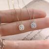 Teardrop Choker Necklace Cubic Zirconia Sparkling Diamond Necklace Crystal Rhinestone Glitter Necklace Jewelry Mother's Day