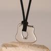 Trendy Irregular Geometric Metal Pendant Necklace Stylish Wax Rope Neckchain Handmade Jewelry Gift for Women Girls