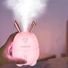 New 300ML Air Humidifier Cute Rabbit Ultra-Silent USB Aroma Essential Oil Diffuser Office Car Humidificador Air Purifier Mist Maker