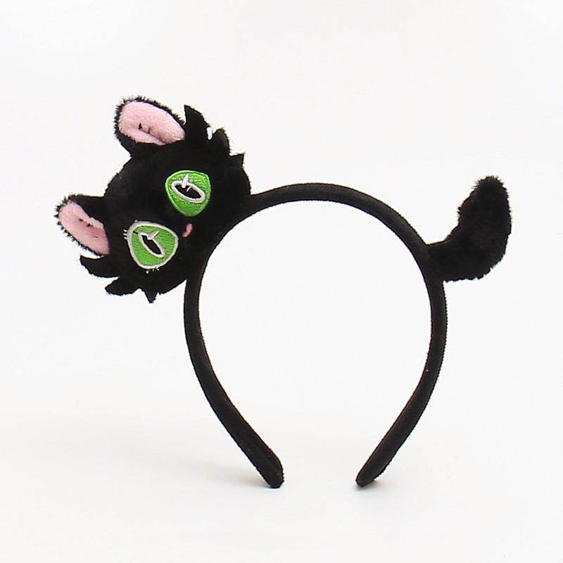 Lovely Cat Stuffed Animal Hair Hoop Super Cute Face Cleansing Headband Cartoon Pet Funny Dress-up Live Props Headwear Hair Decoration