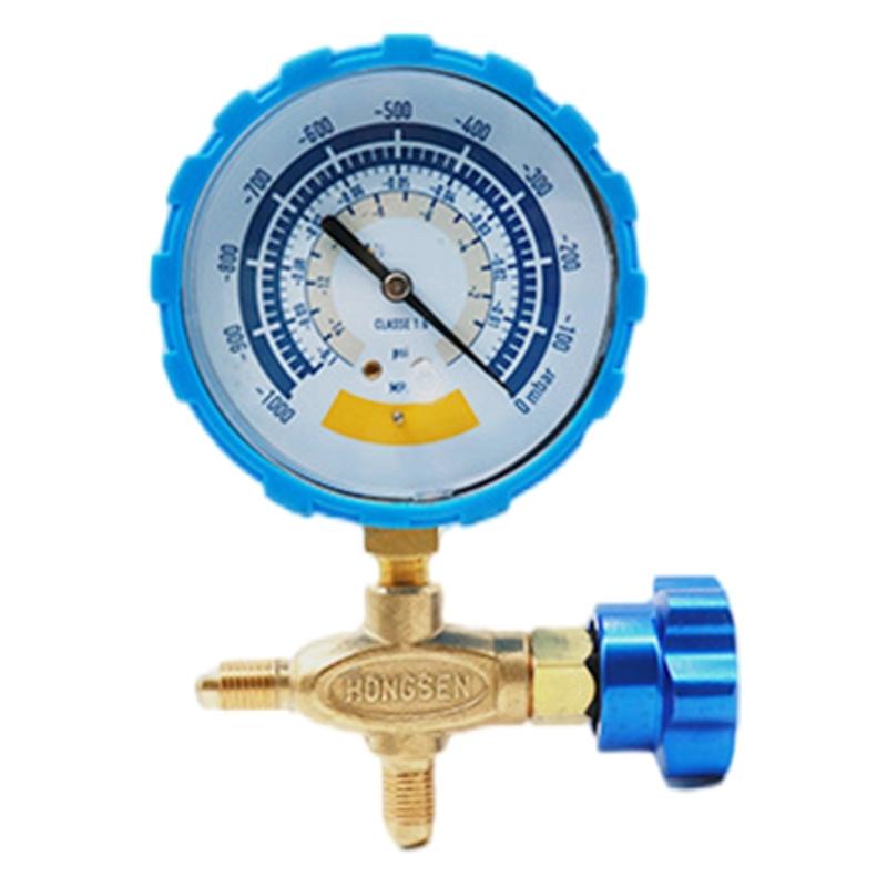 0-14psi Vacuum Gauge Stainless Steel 1/8inch Pressure Gauge Waterproof for Vacuum Pump Accurate Air Gauge