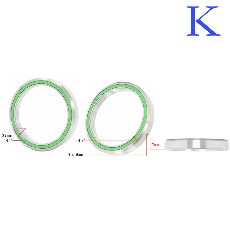 1PC Bike Headset Bearings 32.4 43.8 7 33 37 46.9 46.8 34.1 35 47 48.9 49 8 mm ACB Road MTB Angular Contact Bicycle Bearing 36/45
