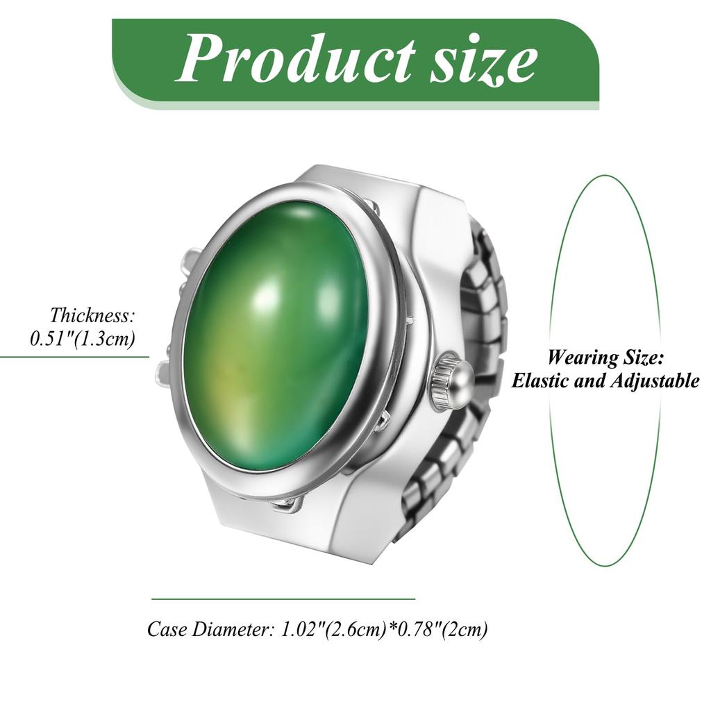 Ring Watch Women's Cute Stylish Stainless Steel Ring Free Size Quartz Fashion Accessory - Birthday Christmas Valentine's Day Gift