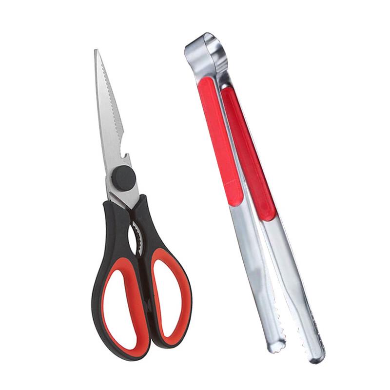 abdo Stainless Steel BBQ Tongs & Scissors Set