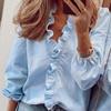 Camicette e camicie a maniche lunghe a maniche lunghe, casual, alla moda, da donna