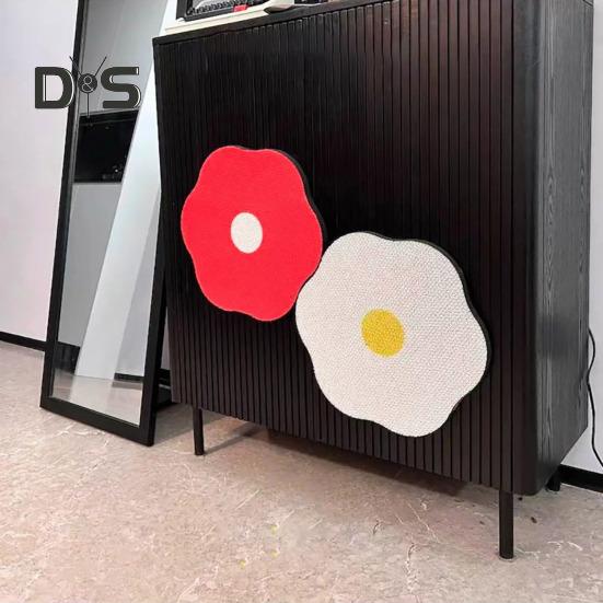 Self-Adhesive Cat Scratch Pad Wall Floor Mounted Cat Scratching Board Flower Shape Cat Scratcher for Couch Carpets Doors Furniture Protection