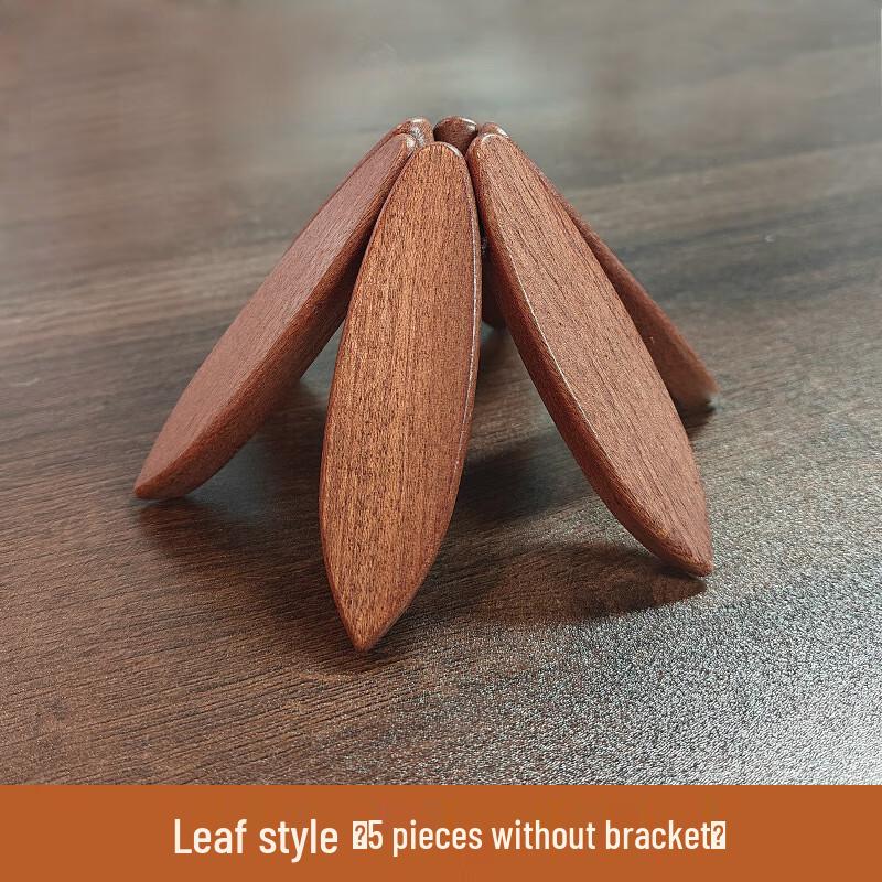 Набор подстаканников и подставок под тарелки Yiyuan из черного дерева в форме листа