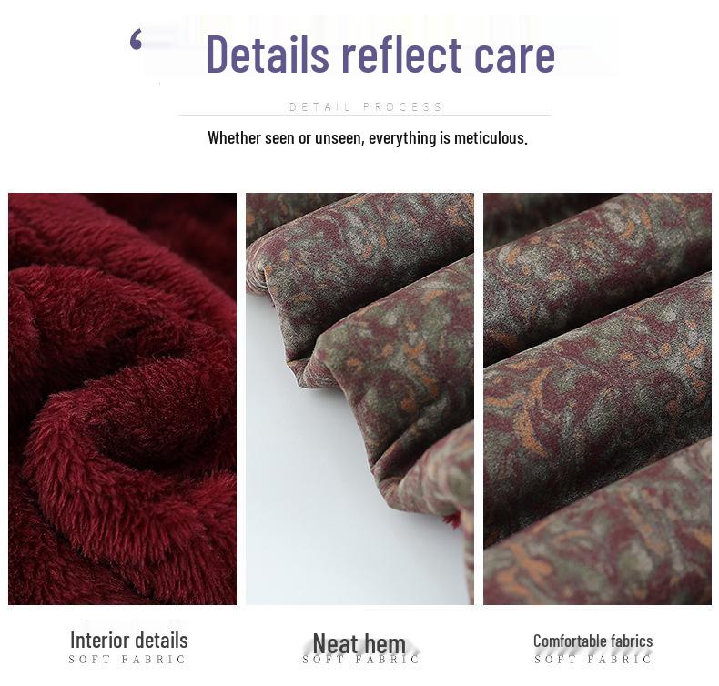 Plus Size Padded Cotton Coat for Middle-Aged Women - Winter Tang Suit Style