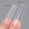 240-Piece Long Matte Traceless Nail Tips with Scale Line - No-Grind, Half-Applied Design
