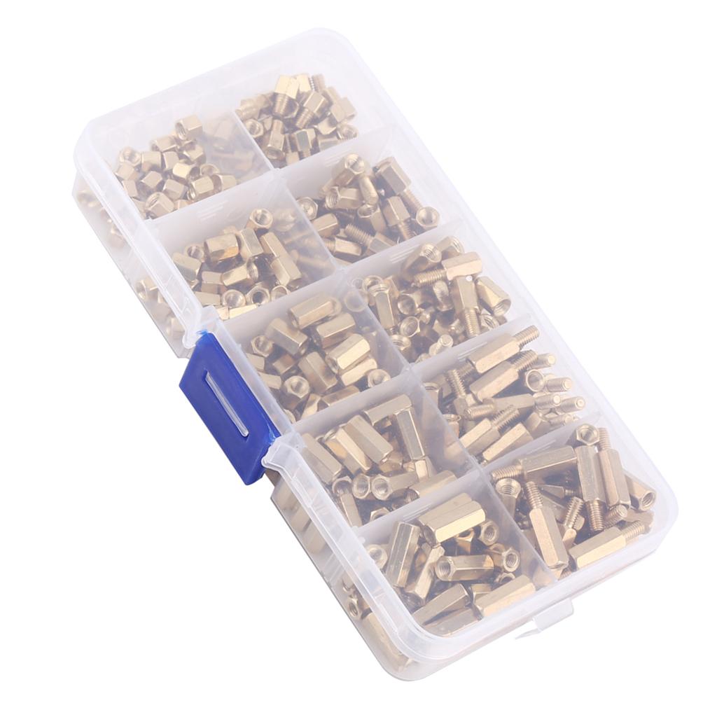 300pcs M3 Brass Standoffs Hex Male Female & Female Female Stand Off DIY Set for Motherboard