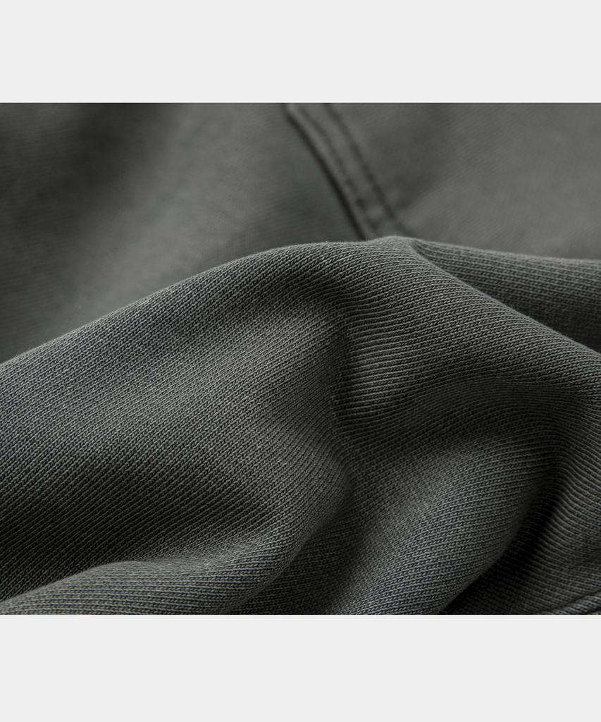 LETTERCOMO Heavy Cotton Garment Piping Wide Sweatpants Khaki Grey