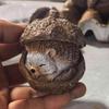 3D Resin Forest Animal In Acorn Christmas Ornament Hedgehog & Bunny Festive Hanging Decor for Home Xmas Tree Holiday Gift