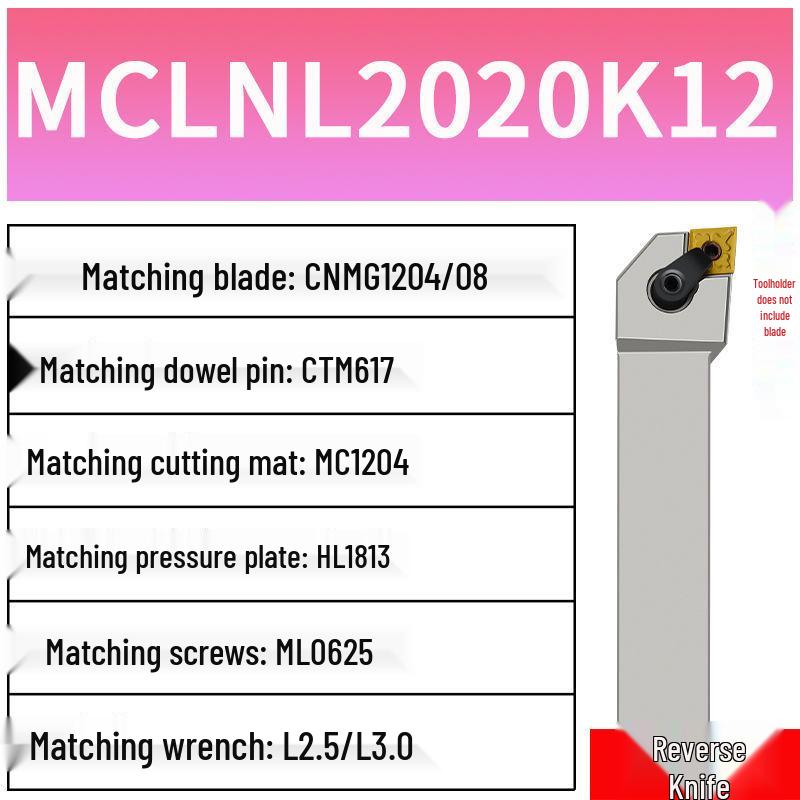 CNC 95° External Turning Tool Holder MCLNR2525M12/2020 Rhombic Face Machine Clamped