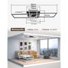 NETTLIFE Silent Ceiling Fan with LED Lighting, 3000-6500K, Remote Control Timer, 6 Speeds, Bedroom/Living Room, 94 Cm