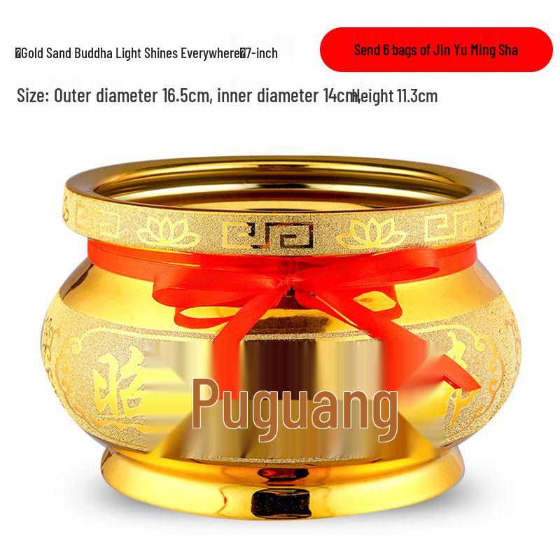 Gold Sand Ceramic Incense Burner for Offerings - God of Wealth Incense Holder, Attracts Wealth & Treasures