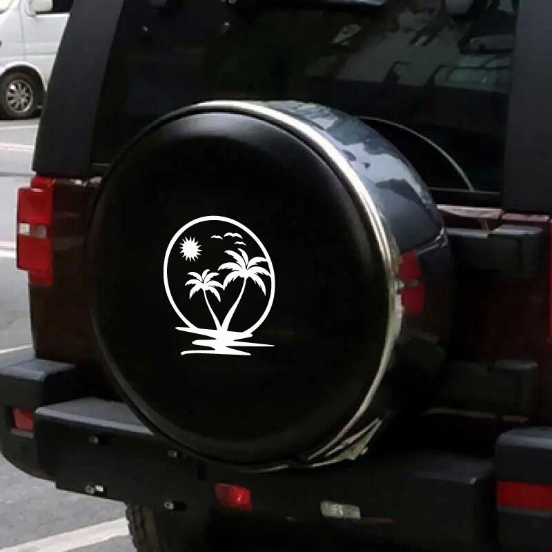 Coconut Tree Stickers,Vinyl Waterproof  Self-adhesive Decorative Car Sticker,For Cars, Trucks, Walls, Laptops, Windows,