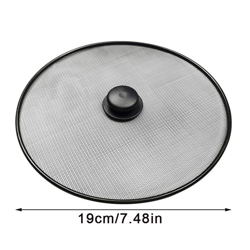 Black Splatter Screen Anti Grease Frying Pan Oil Splash Guard Lid Fine Mesh Splash Guard Cover Lid Kitchen Tools