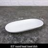 Pure White Ceramic Towel and Soap Dish
