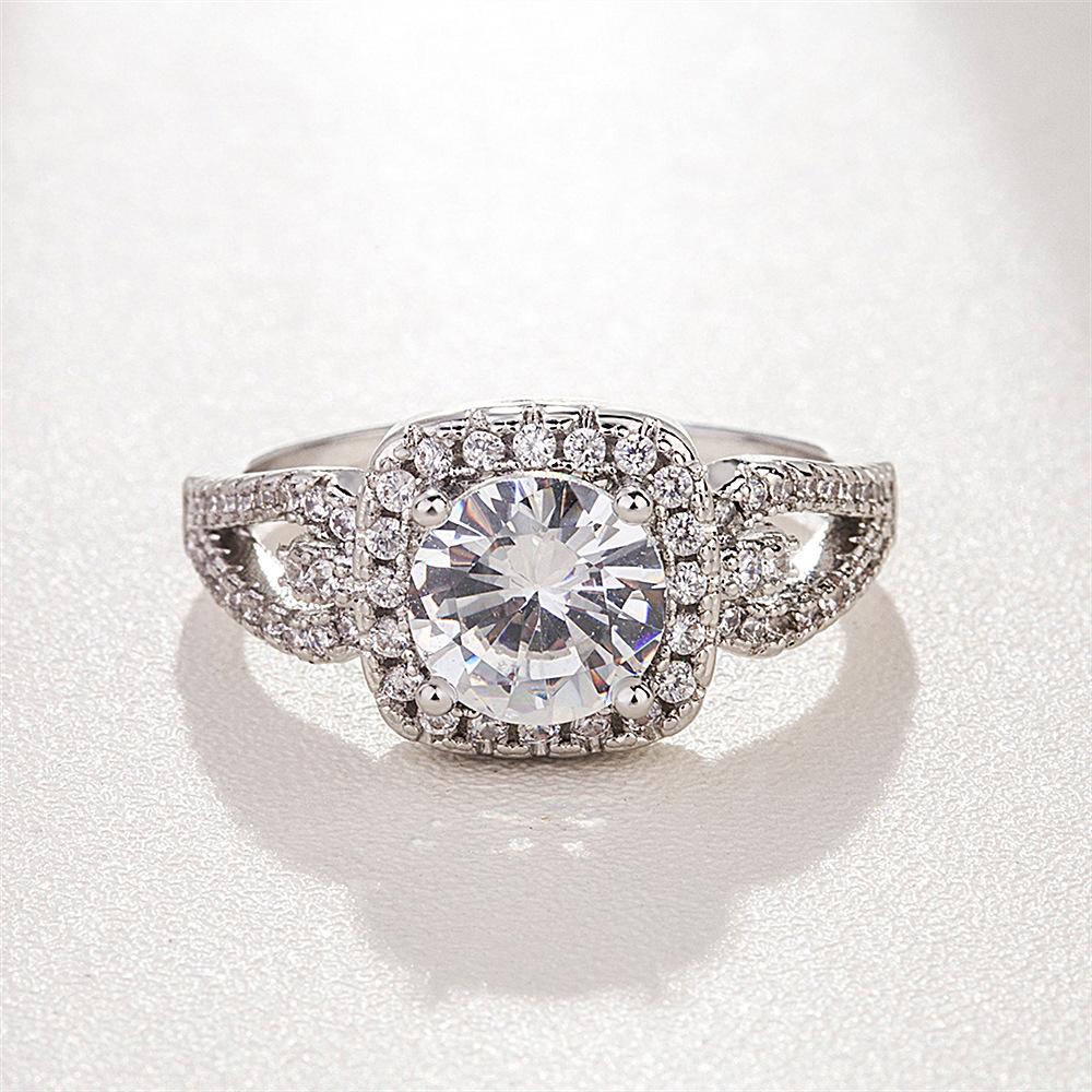 Bijoux fantaisie en Zircon européen et américain, bague tendance pour femmes 