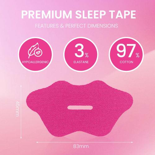 YHEMDAY Mouth Closure Tape, Nasal Breathing Tape, 60 Sheets, Promotes Nasal Breathing, Prevents Snoring, Anti-Mouth Breathing Tape, Gentle on the Skin