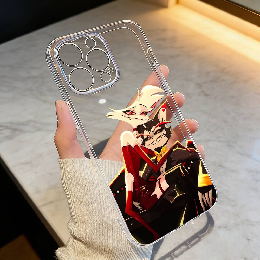 

Чехол для телефона Hazbin Hotel Husk для iPhone 17 16 15 14 13 12 11 Mini Pro Max Plus Прозрачный чехол iPhoneXSMAX