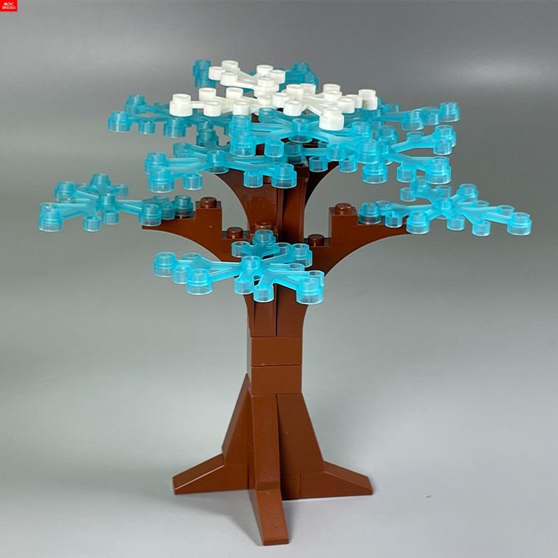 MOC Bricks Mountain Flower animal spider Stem Tree DIY Rock Educational Building Blocks Toy Kids toys for children gift