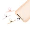 1Pcs Stainless Steel Phone Lanyard Patch Ultra Thin Mobile Phone Tether Pad Clip