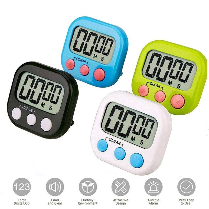 Multifunctional Kitchen Timer Alarm Clock Home Cooking Practical Supplies Cook Food Tool Kitchen Accessories Baking Tool 5 Color