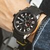 Three Eyes Calendar Watch Quartz Men'S Watch 584