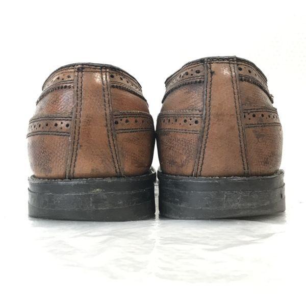 70s/KNAPP/USAS Z41.1-1967/50 R1972/Steel Toe Work Wingtip Shoes/9.5C/26.5/Brown/Vintage(USED)