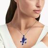 Lapis Silver Necklace Lazuli  Gifted Gemstone Pendant Jewelry 18" Handmade